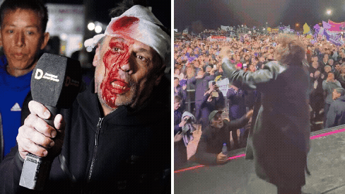 Javier Milei arribó en Moreno para el cierre de campaña, en medio de incidentes.