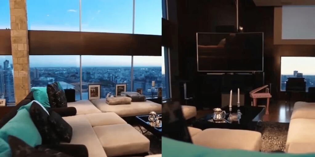 La modelo vive un piso 43 con su esposo e hija y tiene un decorado que es una maravilla.