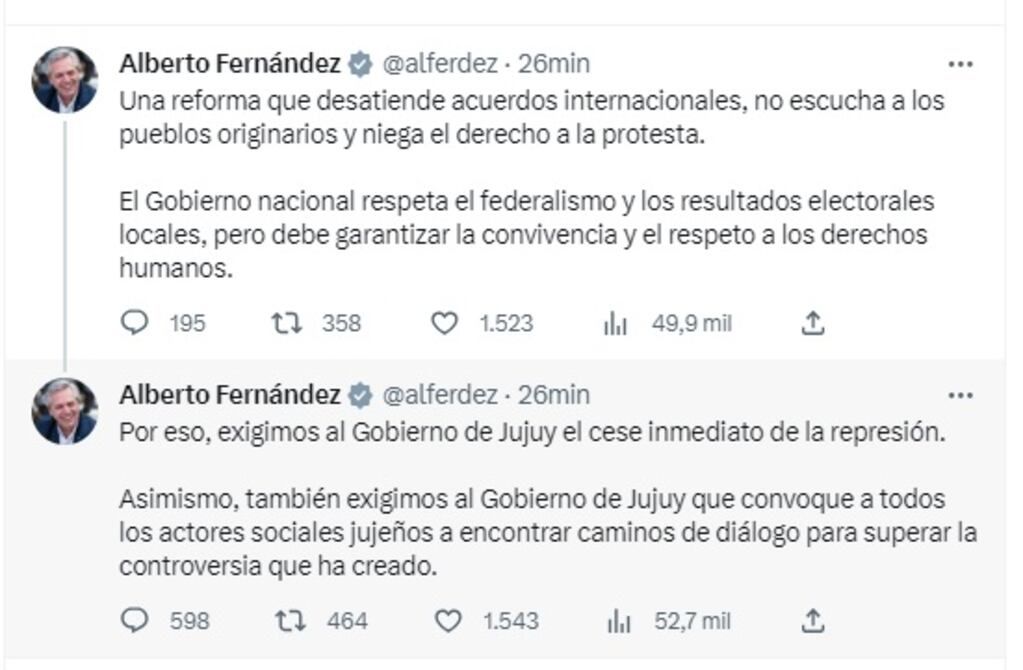 La respuesta de Alberto Fernández a Morales.