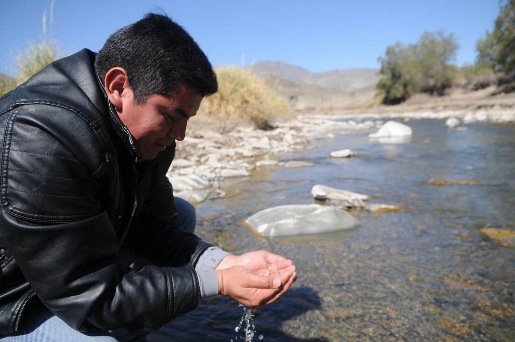 El río Jáchal, en el que según la UNCuyo aumentaron los niveles de metales en el agua.