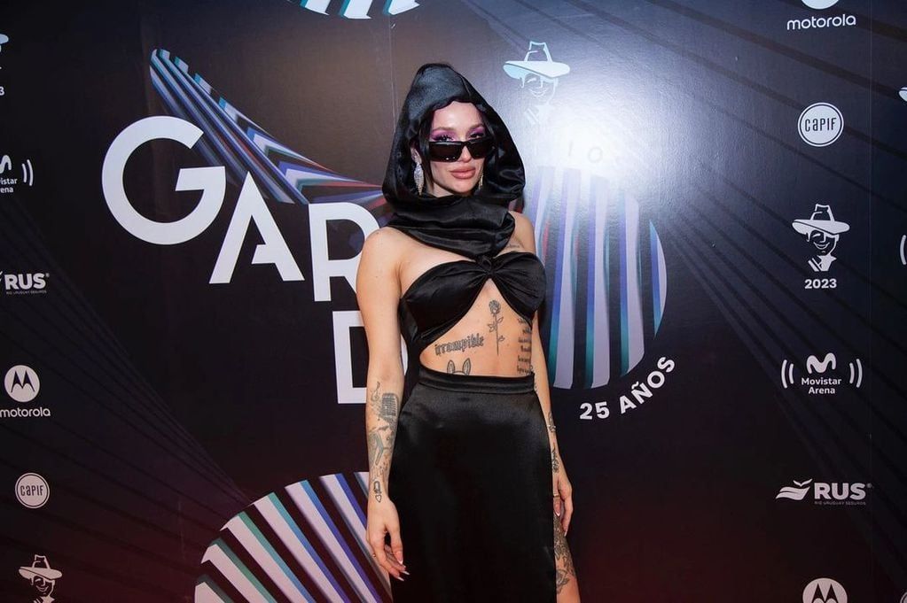 La Joaqui en los Premios Gardel