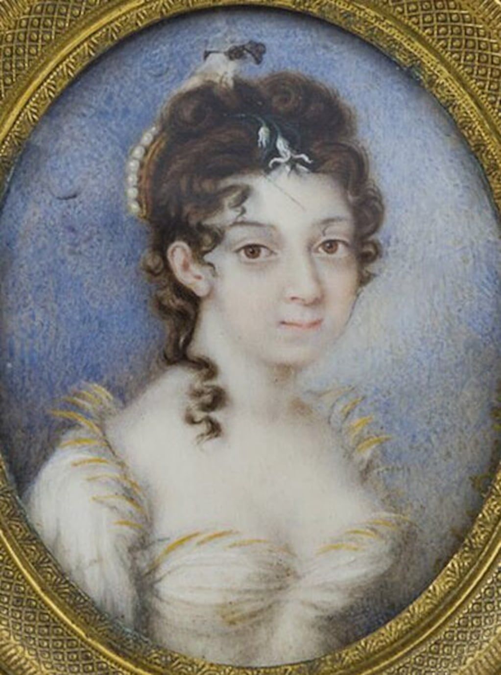 Miniatura realizada en Mendoza en 1817 por el artista francés Charles Durand.