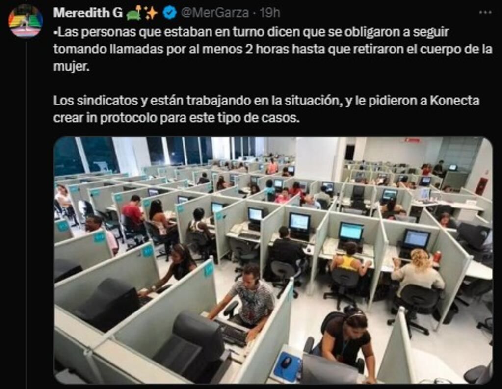 Un hilo de Twitter publicó lo sucedido. Foto: Twitter / @MerGarza.