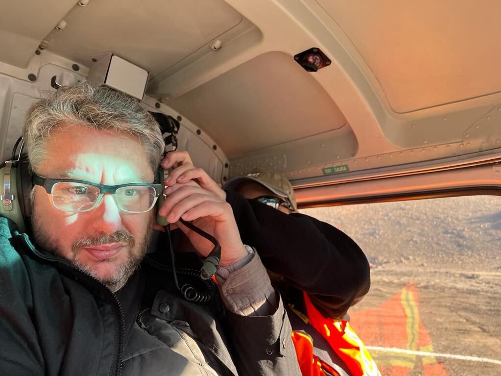 Jason McLennan también visitó el departamento Caingasta