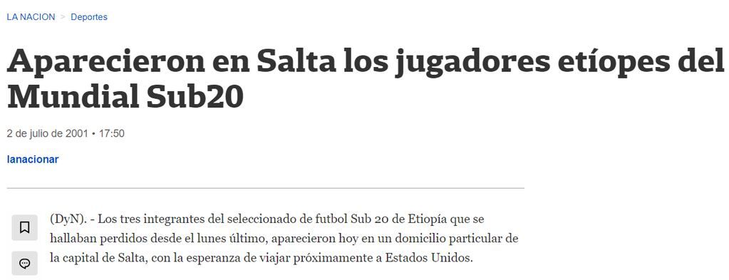 Los 3 futbolistas etíopes que se escondieron en Argentina luego del Mundial Sub 20 de 2001 para evitar ser fusilados. Foto: Captura Web