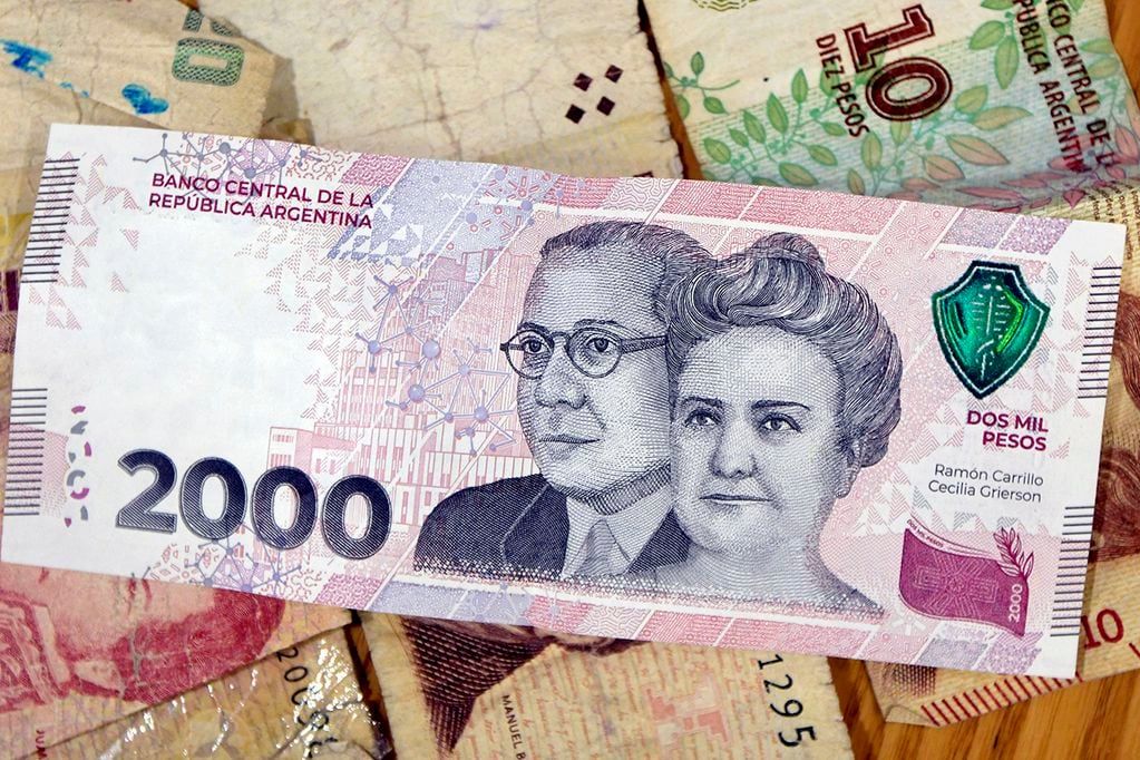 Billete de 2000 Pesos ArgentinosFoto: Orlando Pelichotti