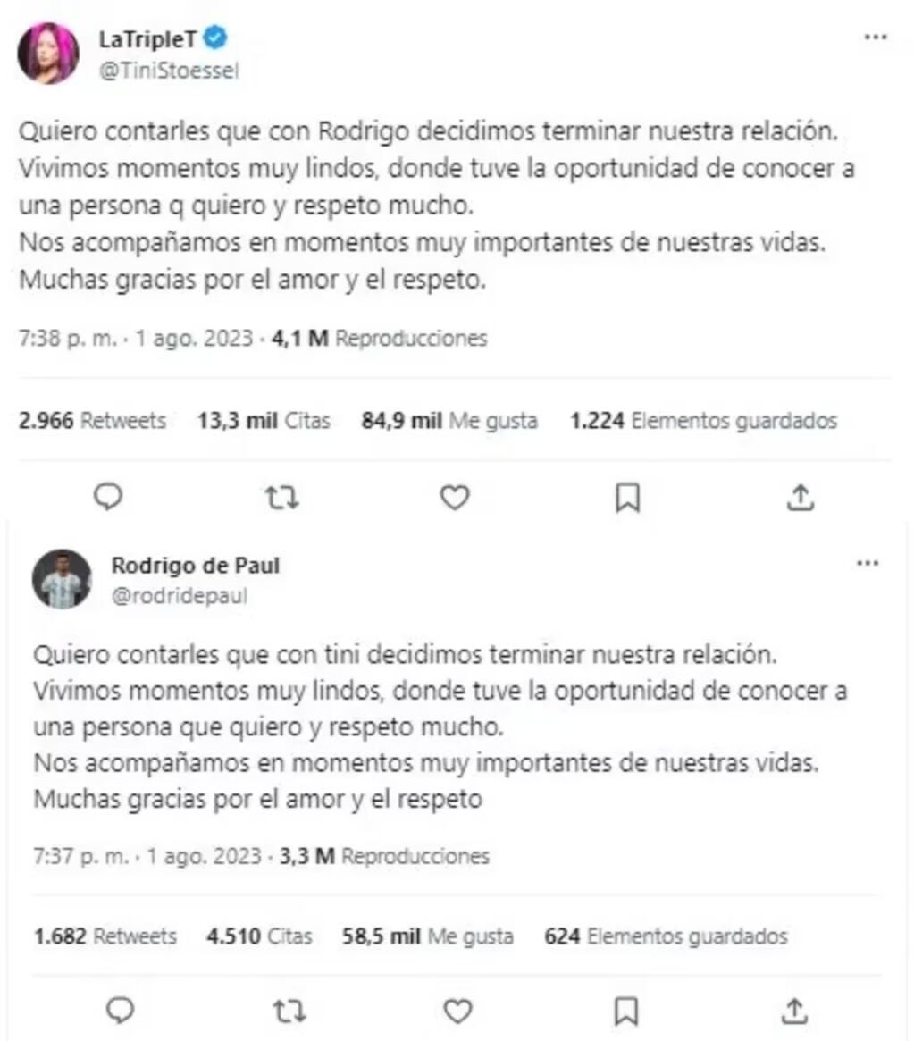 El padre de Camila Homs se burló de la separación de De Paul y Tini.