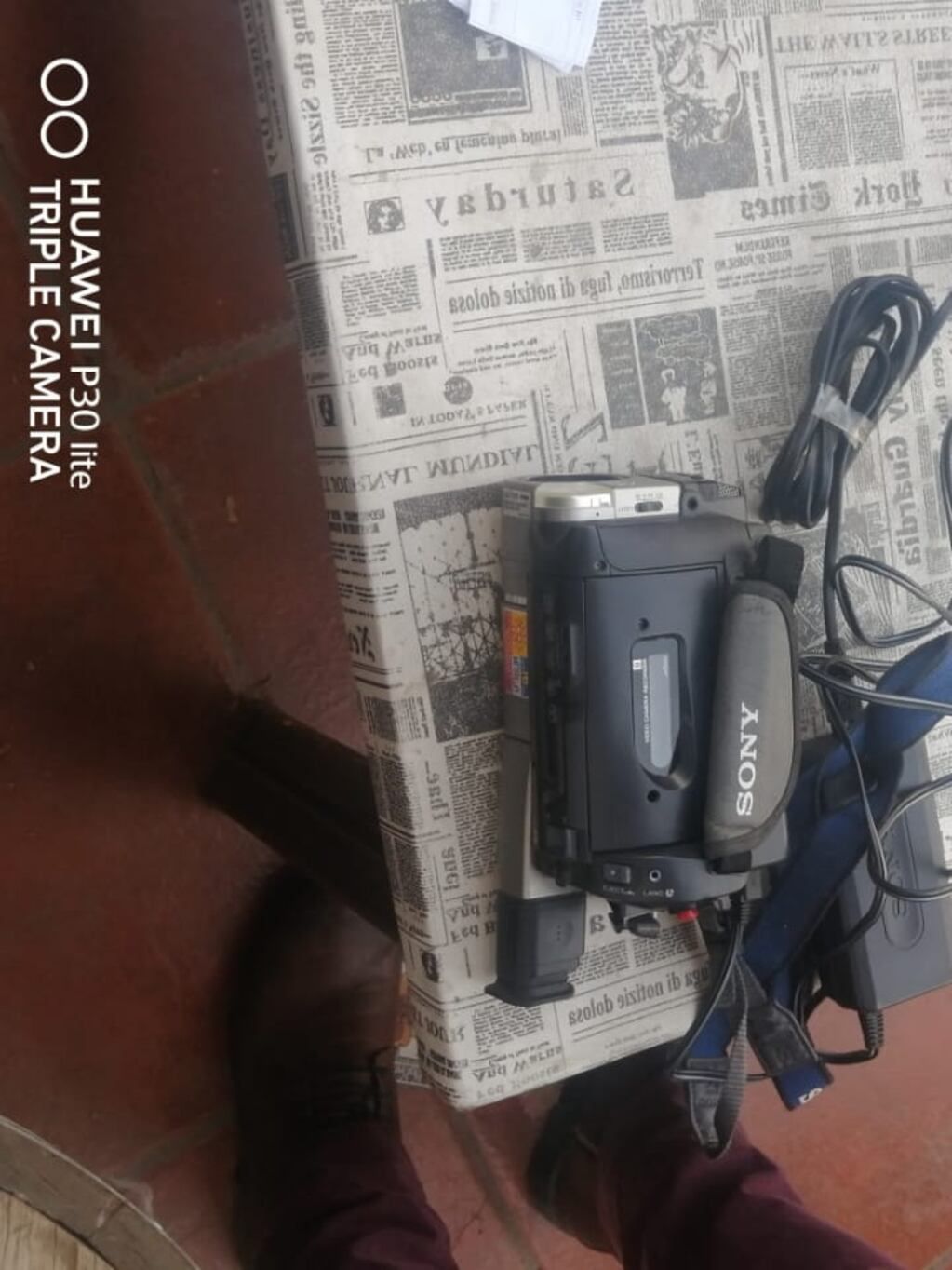 La filmadora decomisada en la casa de Cacho Garay.