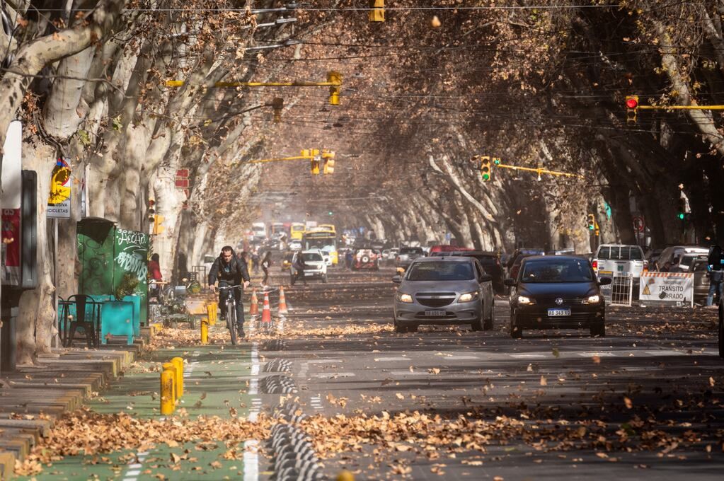Para este viernes ell viento Zonda bajo al llano y con rafagas de fuerte intesidad en la ciudad de Mendoza. Foto: Ignacio Blanco / Los Andes