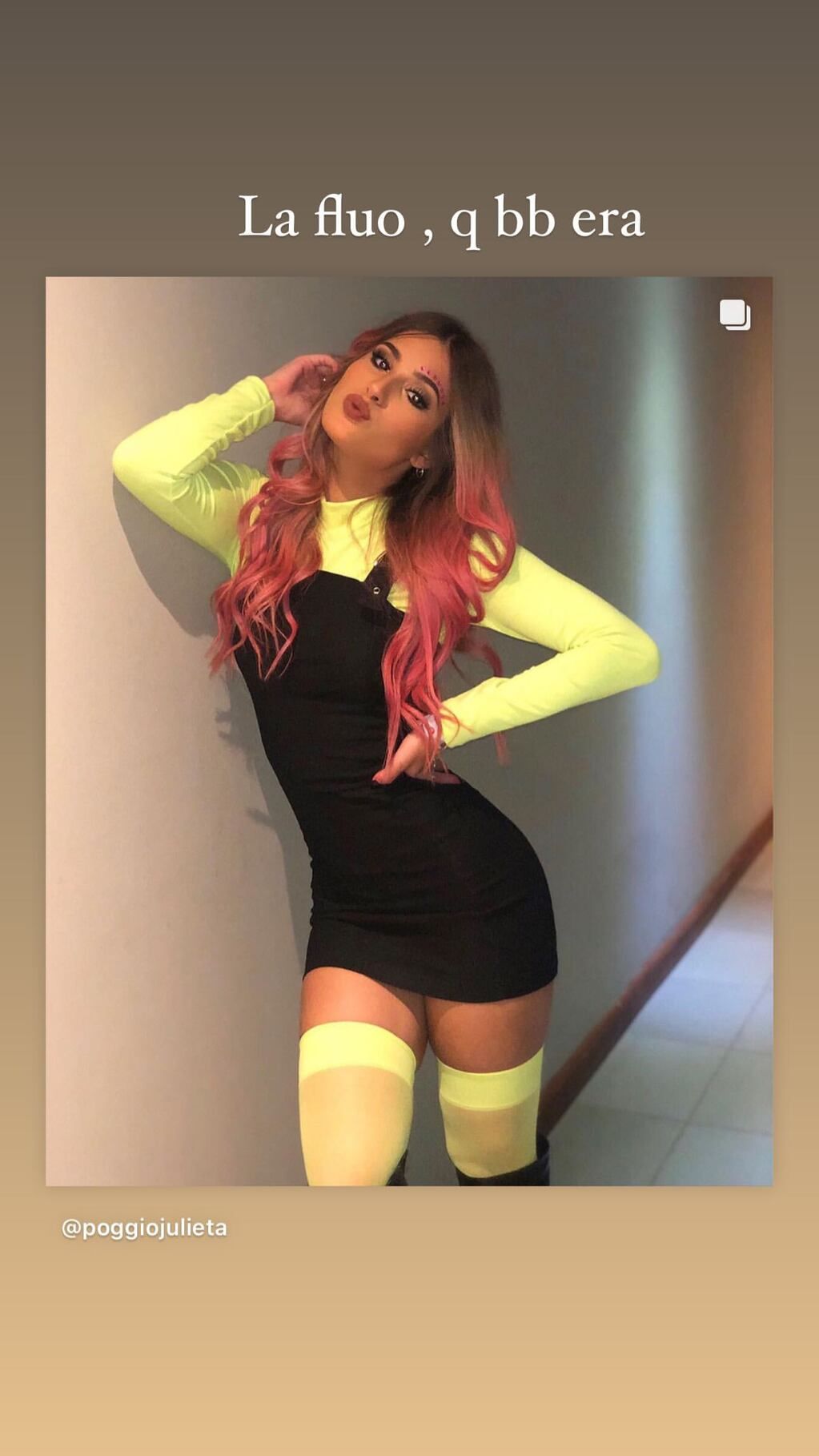 Julieta Poggio mostró sus disfraces