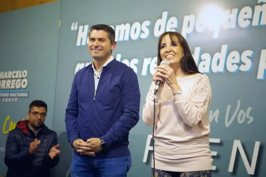 Susana Laciar con Marcelo Orrego.