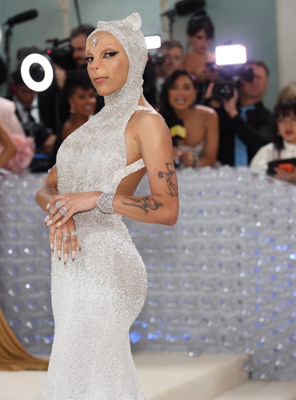 En la alfombra para la Met Gala 2023, el evento benéfico anual del Instituto de Vestuario del Museo Metropolitano de Arte, en Nueva York.