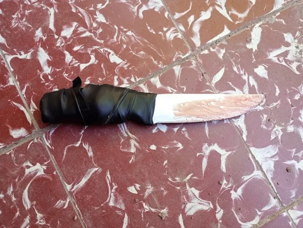 El arma homicida. Foto Tiempo de San Juan