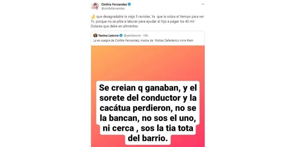 La modelo expresó su enojo contra su exsuegra.