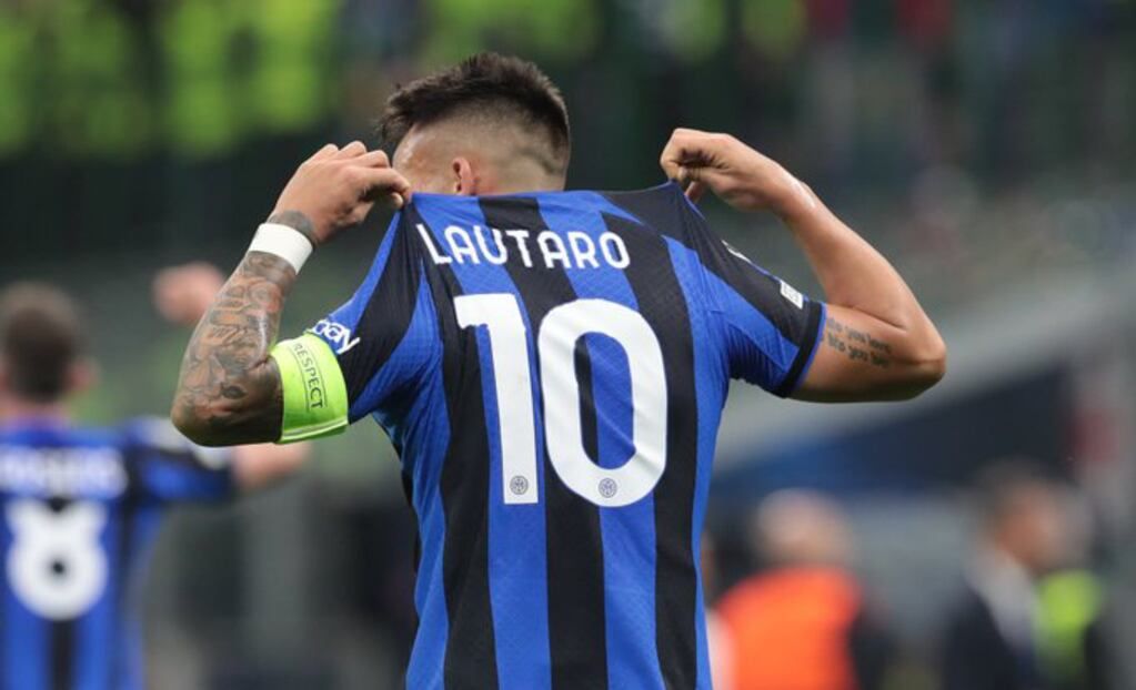 Lautaro Martínez y el grito de un gol clave en Inter vs. AC Milan. (Prensa Inter).