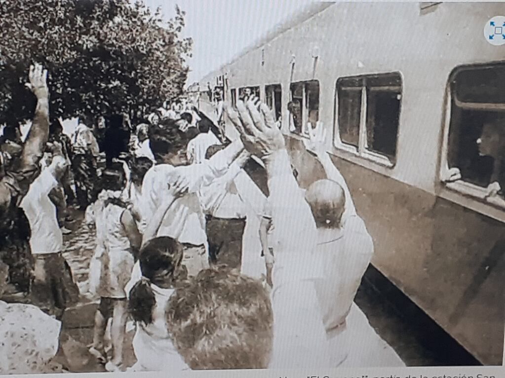 Llegada del tren a San Juan.