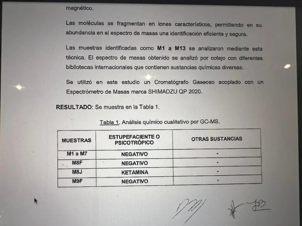 Una pericia determinó que había ketamina en una jeringa secuestrada en el departamento de Sáenz Valiente. Gentileza: Clarín.