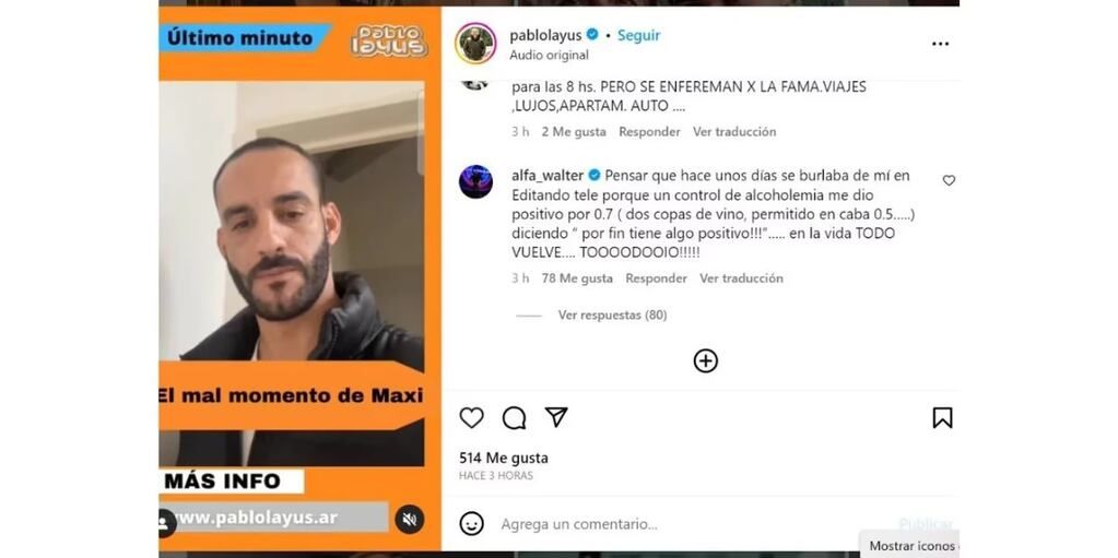 Polémico comentario de Alfa contra Maxi de Gran Hermano.
