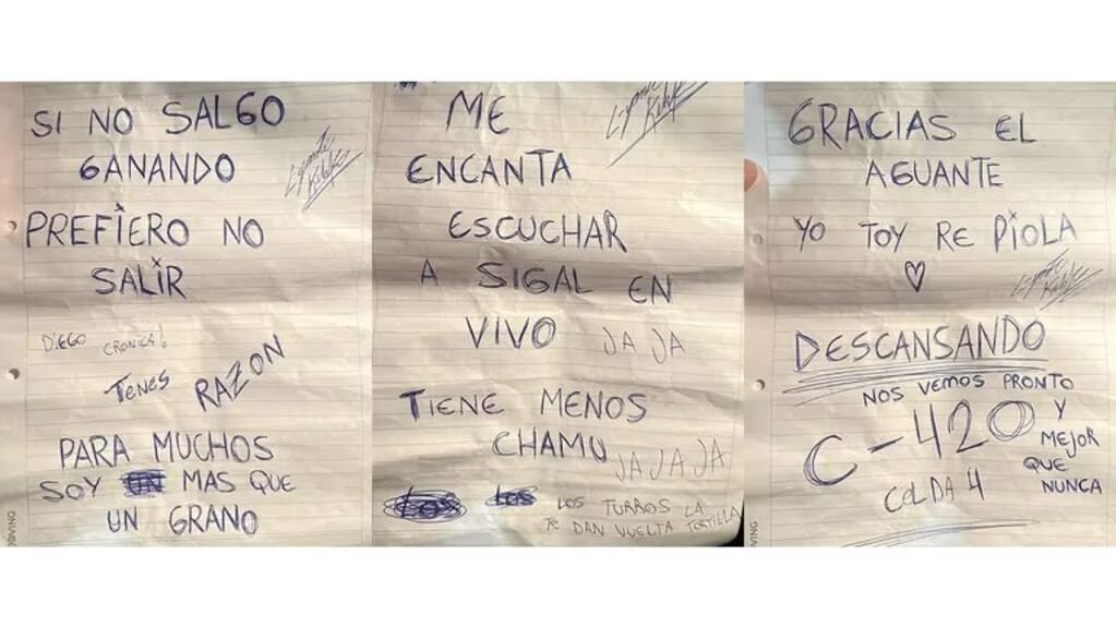 L-Gante deja mensajes en su detención.