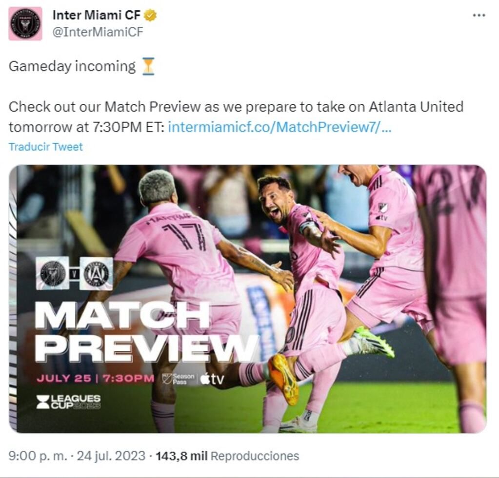 Inter Miami jugará frente a Atlanta United