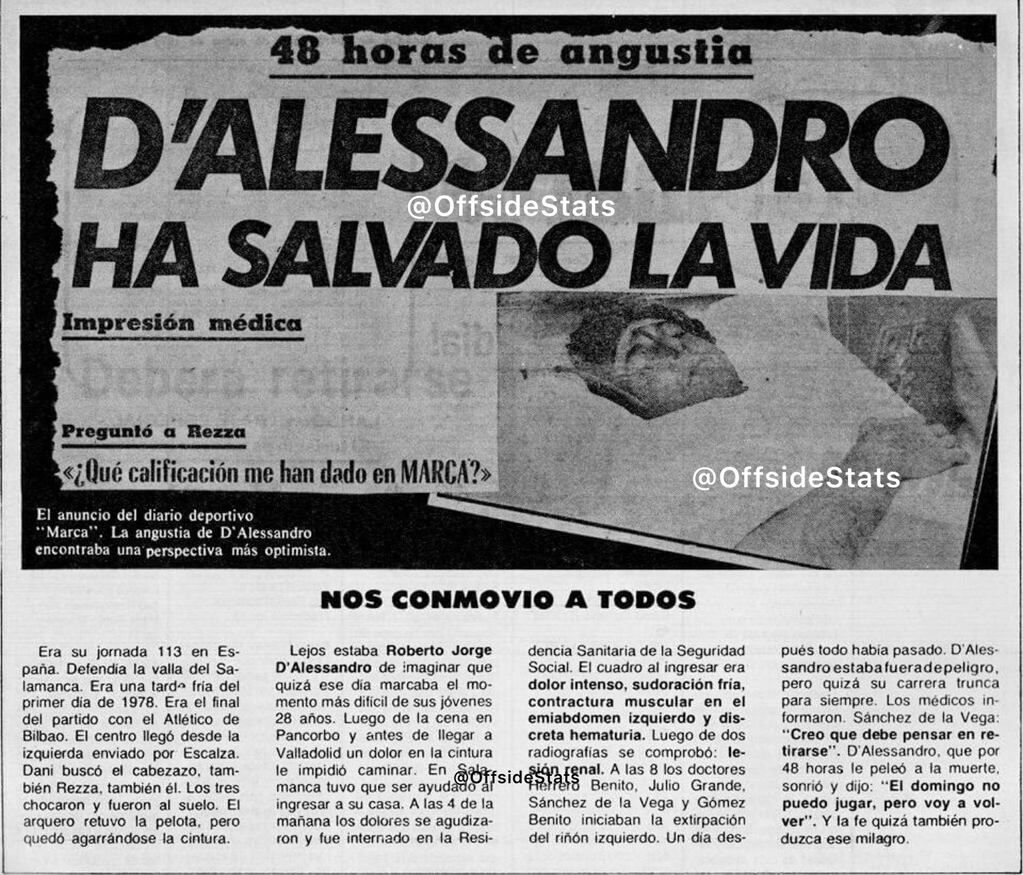 Jorge D’Alessandro, el ex futbolista argentino que perdió un riñón durante un partido y es furor en “El Chiringuito”. Foto: Twitter @OffsideStats