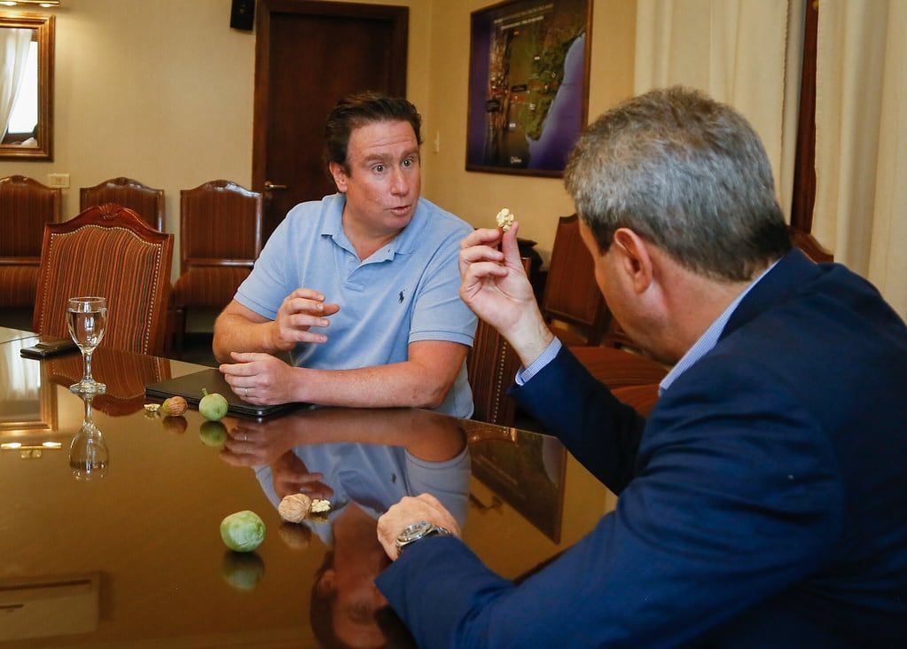 Julián Groisman, vicepresidente del Grupo Presidente y el gobernador Sergio Uñac.