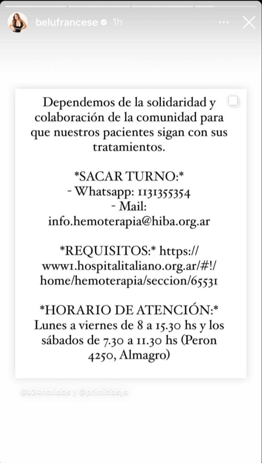 Famosos piden por la salud de Silvina Luna.