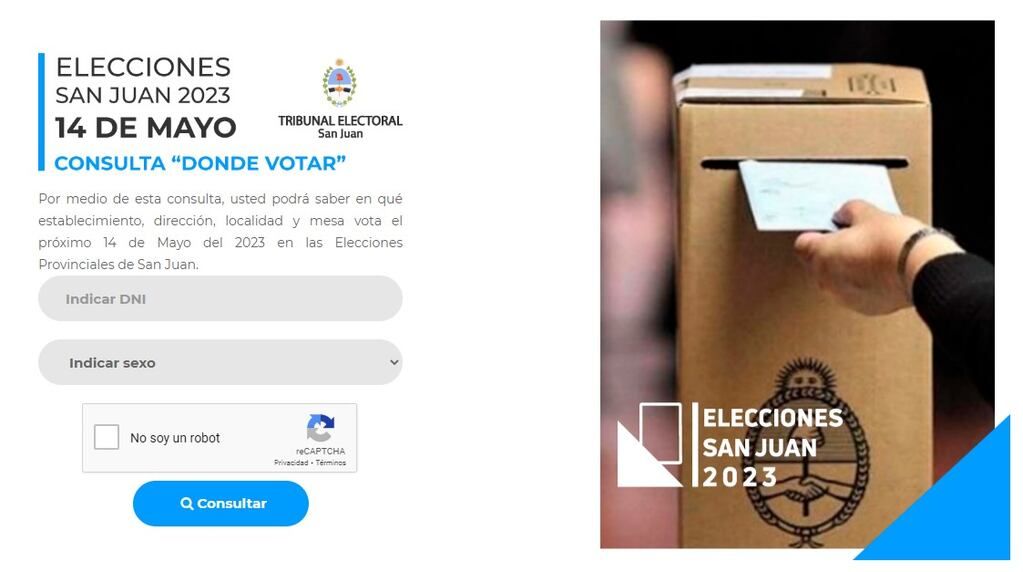 Ya está disponible toda la información sobre las elecciones en San Juan.