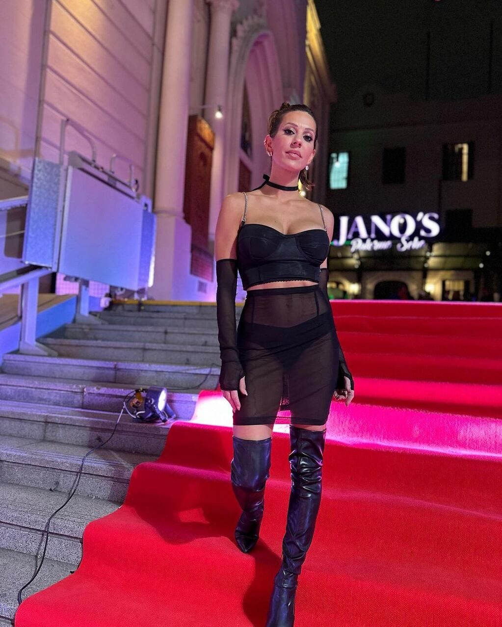 El outfit de transparencias de Noelia Marzol.