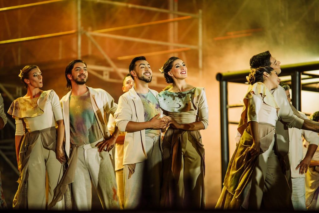 Uno de los cuadros del espectáculo final de la Fiesta Nacional del Sol.