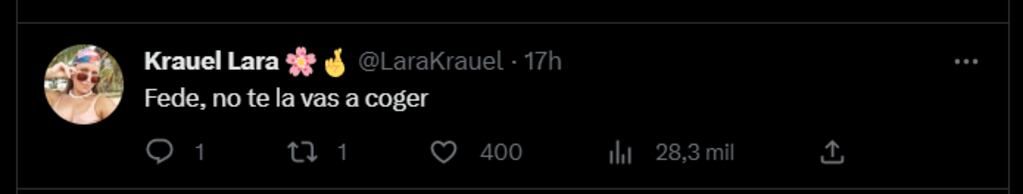 Fede Bal "encaró" a María Becerra y los internautas lo frenaron