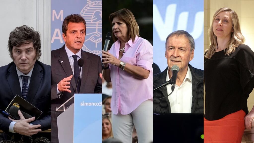 Los cinco candidatos postulados a la presidencia. Foto: Reverso