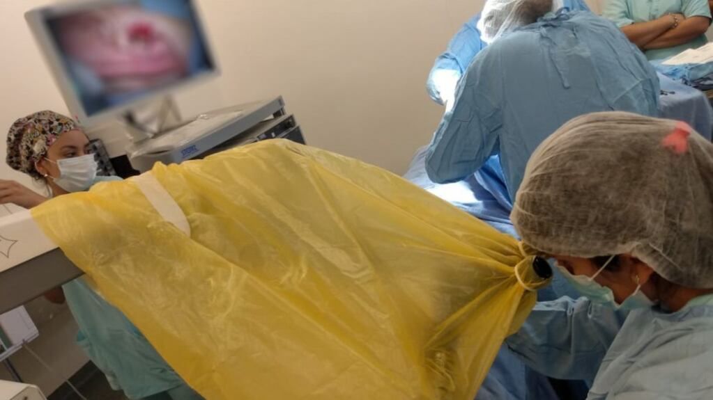 El quirófano del hospital Cantoni en Pocito.