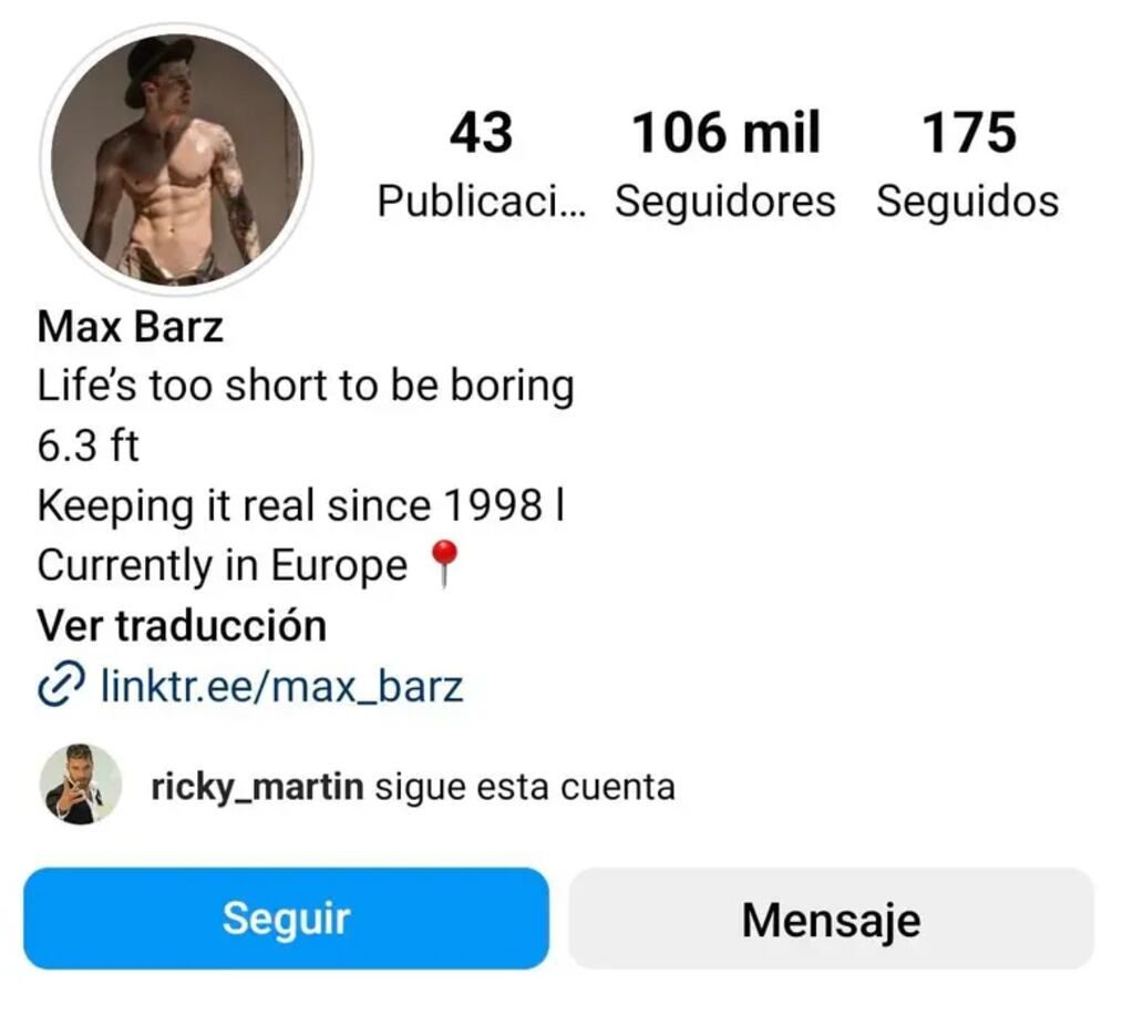 Ricky Martin tiene una obsesión con un joven de OnlyFans