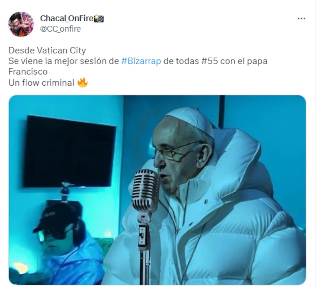 La imagen viral del Papa Francisco fue creada con Inteligencia Artificial - Twitter
