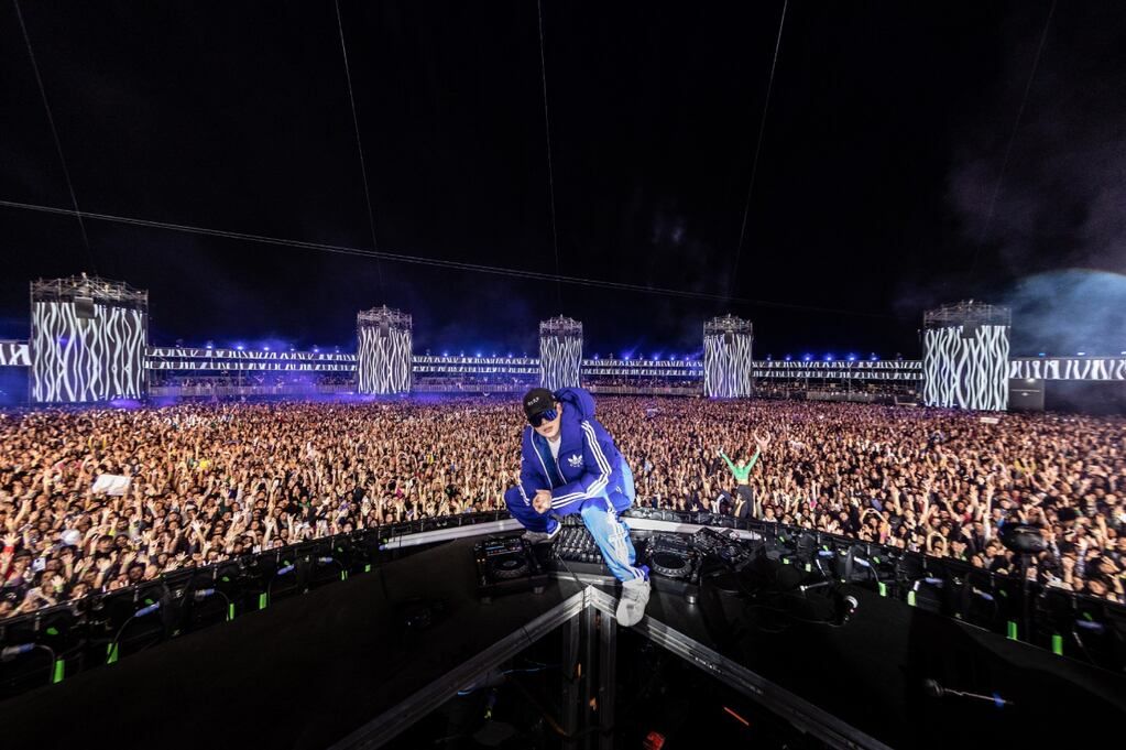 Bizarrap en sus históricos shows del Hipódromo de Palermo. (Gentileza Prensa Bizarrap/Guido Adler)