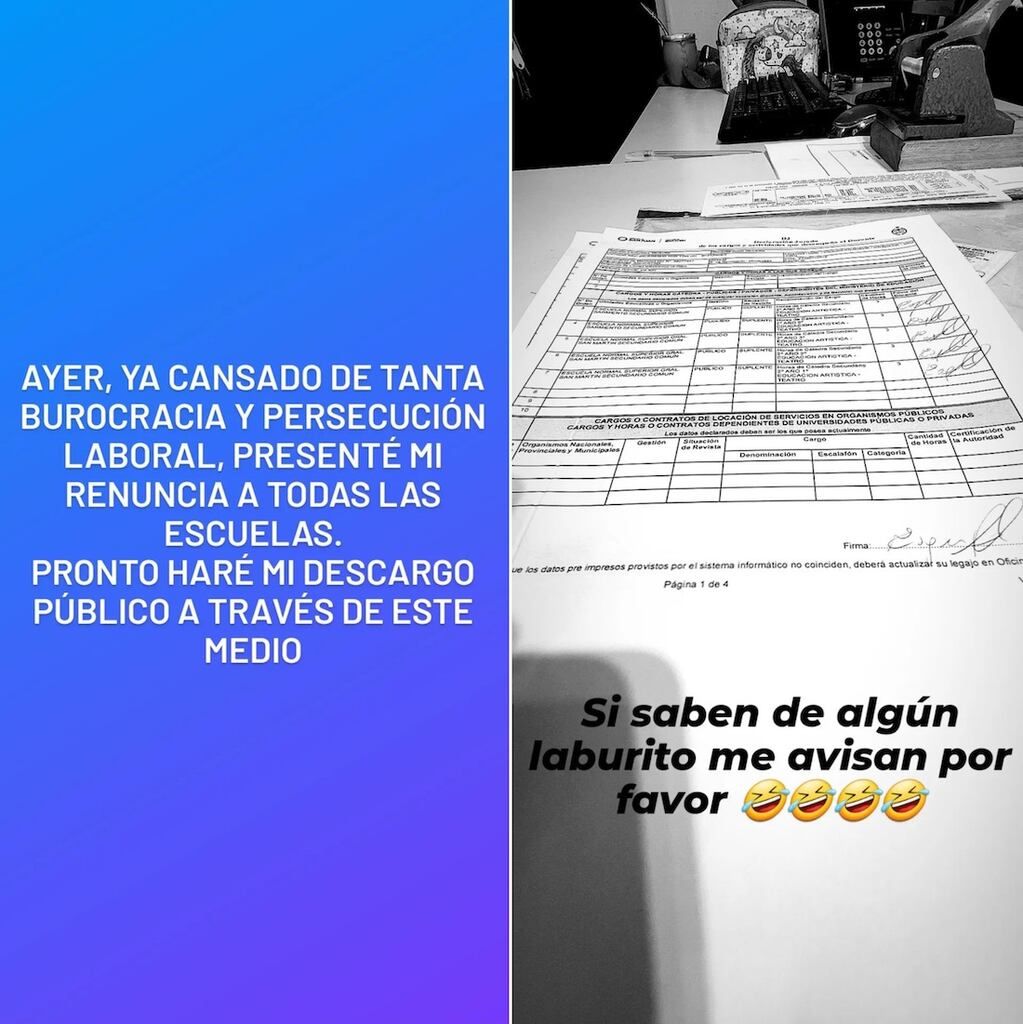 El descargo del docente suspendido por utilizar un texto de Hernán Casciari en clases y que ahora renunció a su trabajo.