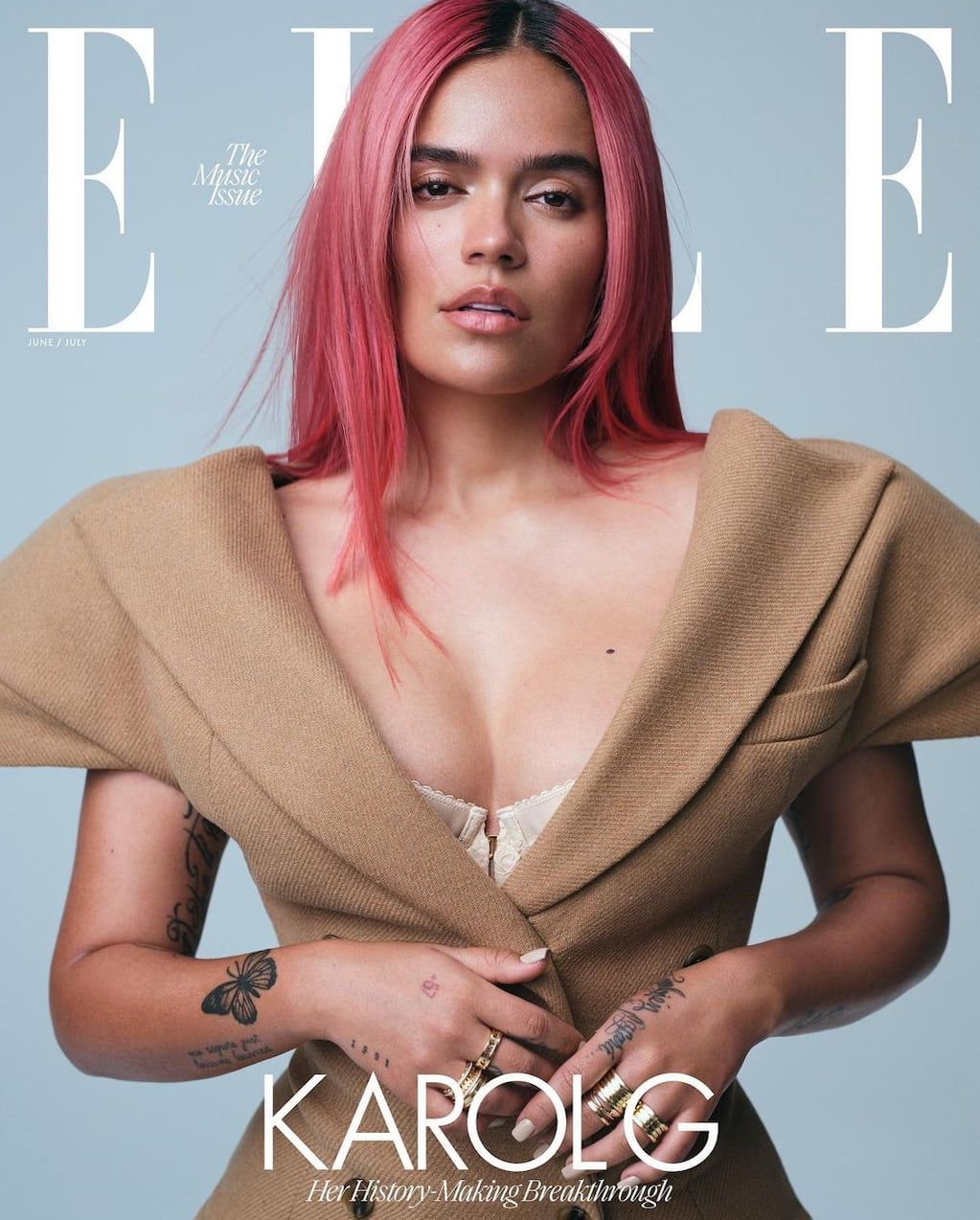 Karol G para la revista ELLE Usa