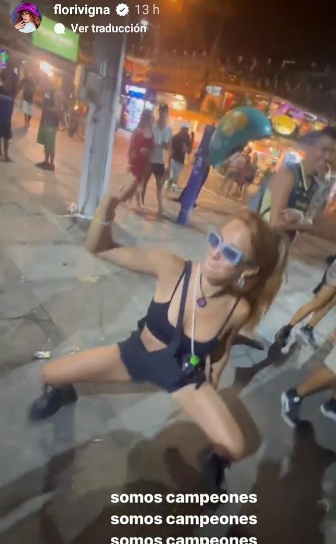 Flor Vigna festejó a lo grande.