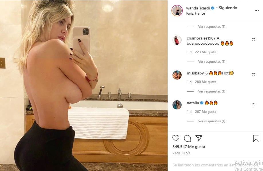 Wanda Nara en Instagram