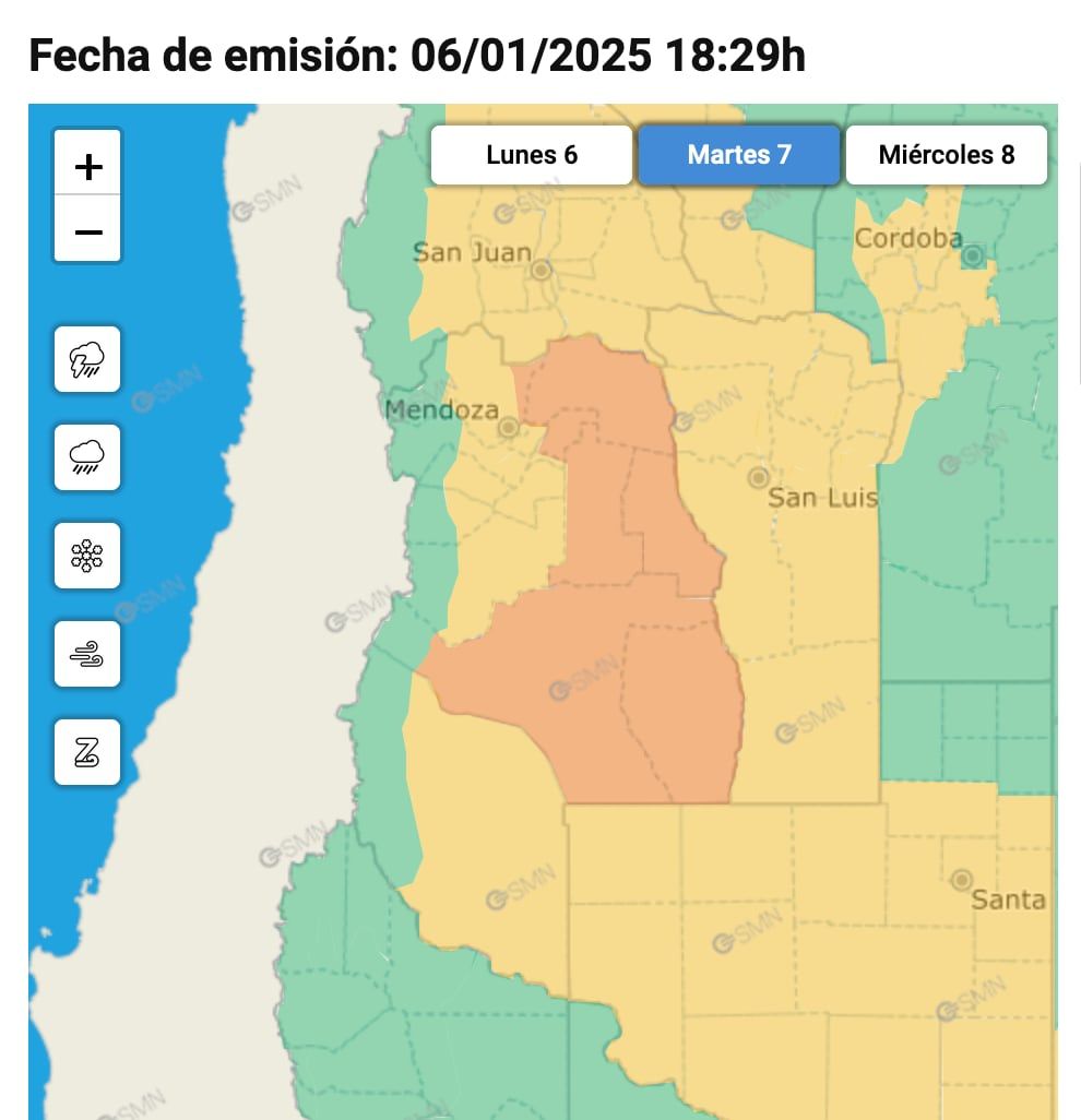 Hay alerta roja por calor intenso y naranja por tormentas fuertes en ...