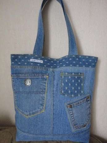 Así de sencillo podés convertir un jean en un bolso.