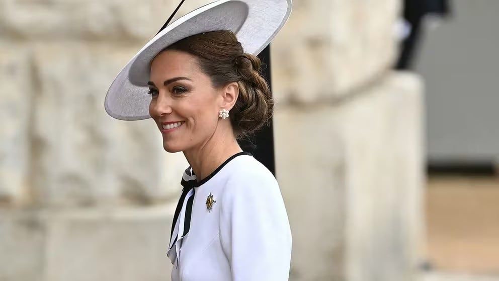 Kate Middleton, princesa de Gales, reapareció en público (JUSTIN TALLIS / AFP)
