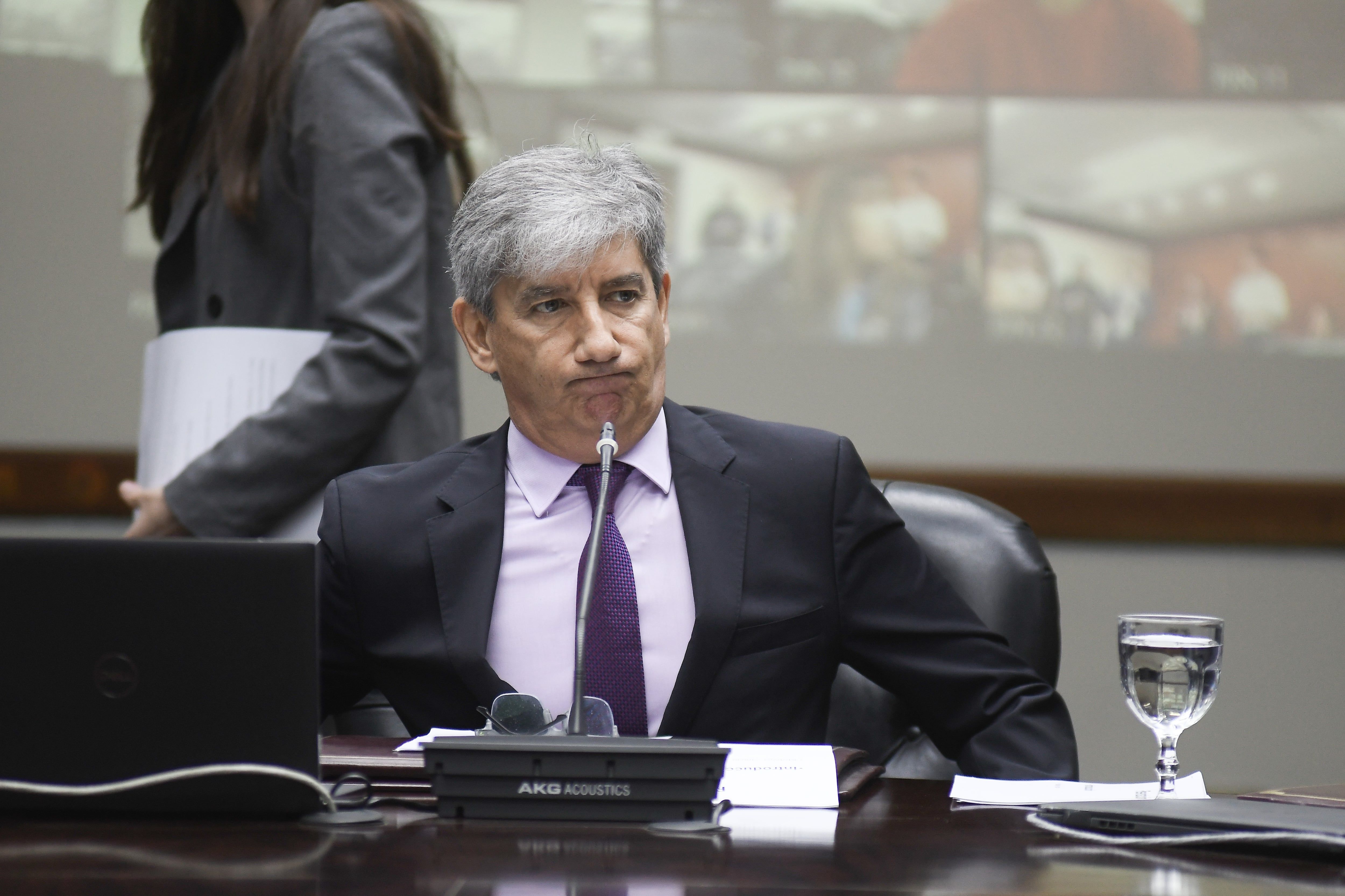 El Juez Federal Walter Bento de Mendoza en el Consejo de la magistratura declarando
Buenos Aires , Argentina
(Federico Lopez Claro)
