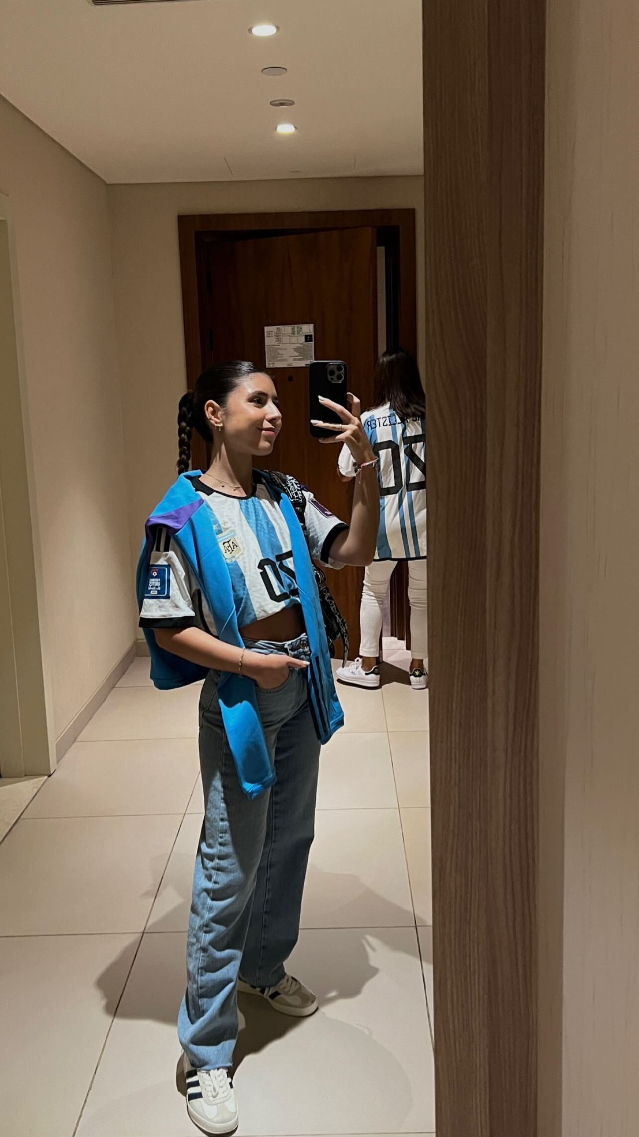 Así se prepara Camila Mayan antes del partido de Argentina y Polonia.