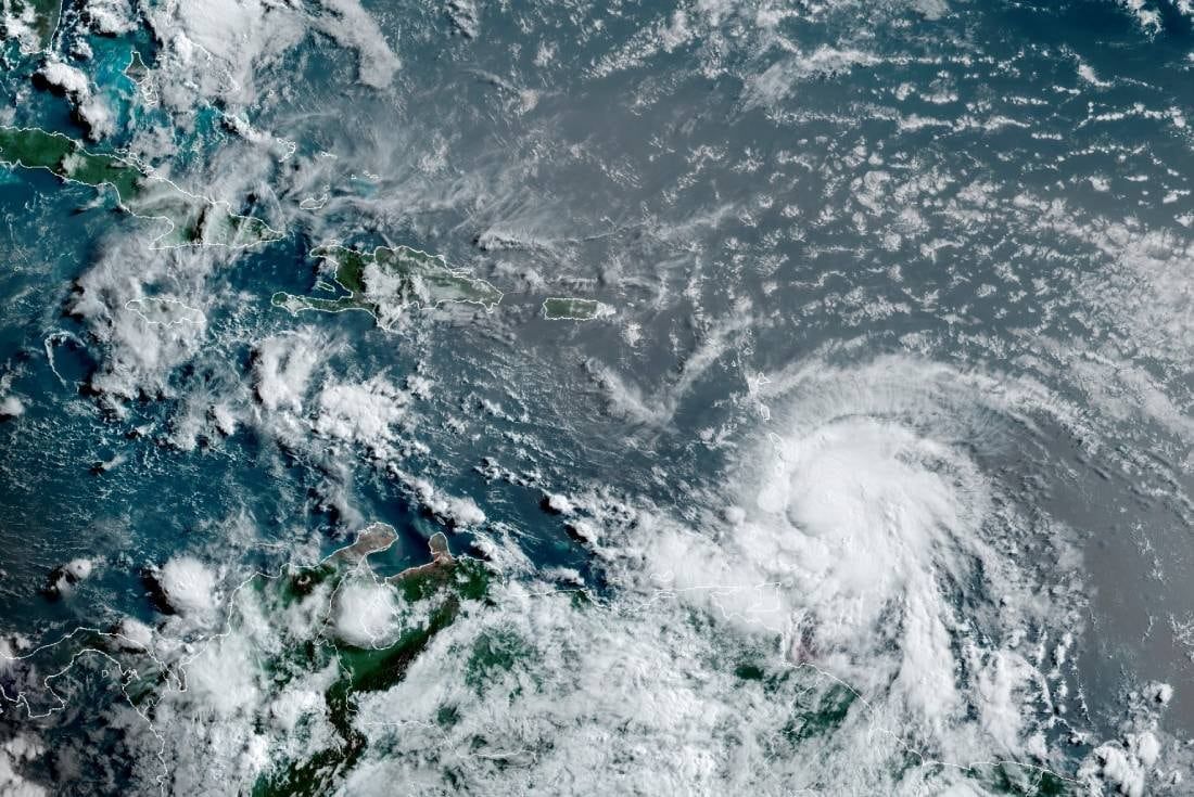 Elsa, cuando pasaba por el Caribe