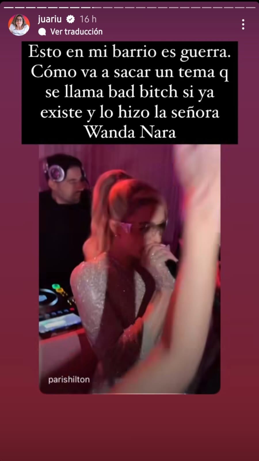 Juariu sobre el "Wanda vs. París" (Captura de pantalla)