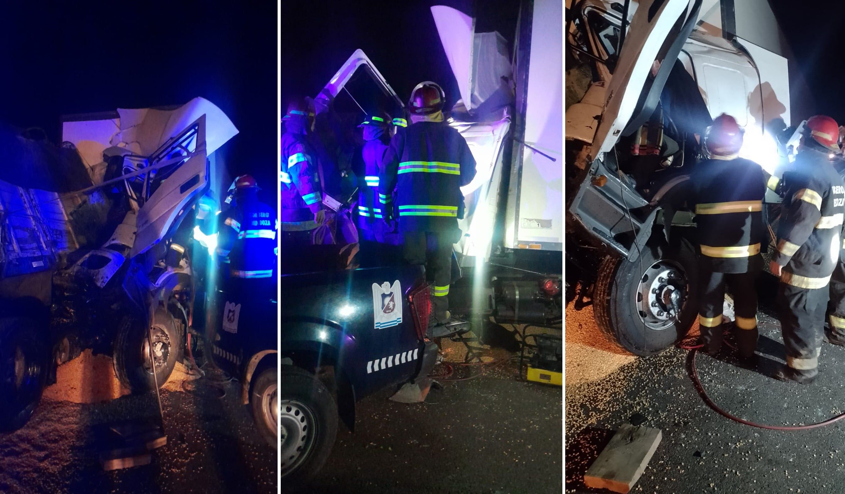 Chocaron dos camiones en Desaguadero (Gentileza)