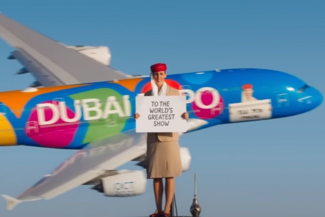 El nuevo spot de Emirates se filmó a más de 800 metros de altura.