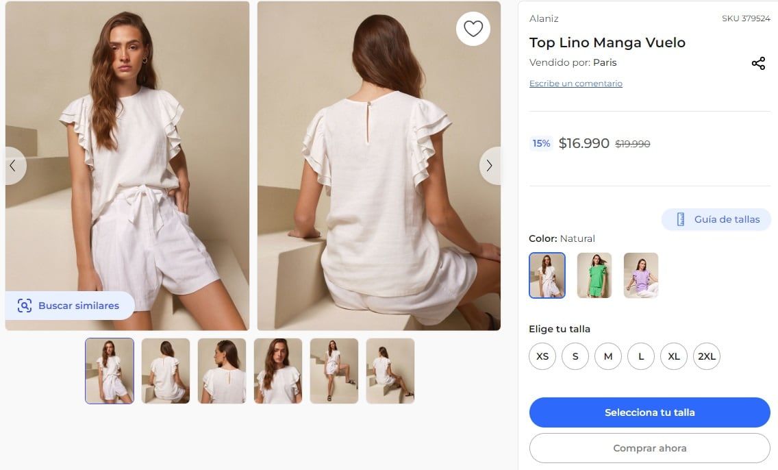Top lino mujer (París)